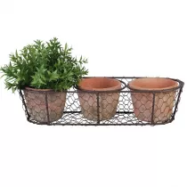 Esschert Design Zestaw rustykalnych donic z terakoty