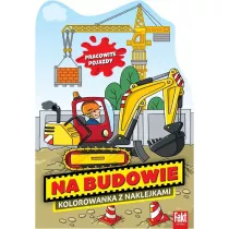 Na Budowie. Kolorowanka z naklejkami