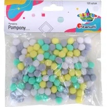 Titanum Pompony poliestrowe mix 10mm