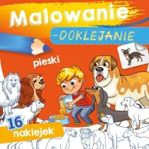 Ksi��eczka 15X15 cm Malowanie-doklejanie. Pieski  Naklejki SKRZAT 071351