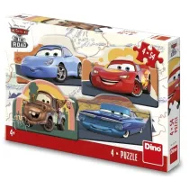 Puzzle 4x54 Auta Cars W trasie Dino Toys