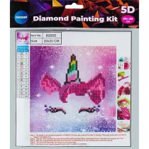 Centrum Diamentowa mozaika 5D - Unicorn horn 20x20cm
