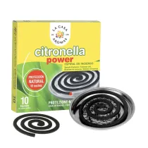La Casa de los Aromas Citronella Power spirala z podstawk metalow o zapachu Trawy Cytrynowej 10 szt.