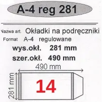 Narnia Ok�adka na podr�cznik A4 regulowana 50 szt.
