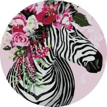 Twoje Hobby Malowanie po numerach okr�g�e - Fantastyczna zebra 40cm