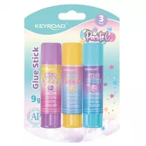 Keyroad Klej w sztyfcie Pastel PVP 3 x 9 g