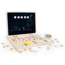 Drewniany laptop edukacyjny tablica magnetyczna Ecotoys