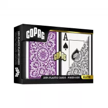 1546 Elite Poker, karty do gry, fioletowe/szare Copag