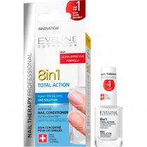 Eveline Cosmetics Nail Therapy Professional 8w1 Total Action skoncentrowana odżywka do paznokci 12 ml