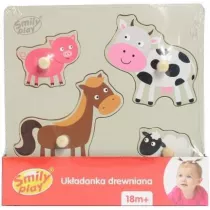 Puzzle Ukadanka drewniana Zwierzta wiejskie Smily Play