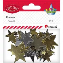 Titanum Konfetti Gwiazdki z�ote, srebrne 14g