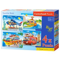 Puzzle maxi 4w1 8+12+15+20 el.  Podrowa przez wiat B-041015 Castorland