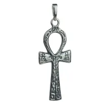 Sotis Krzy� Ankh z hieroglifami, oksydowany Ag925, 5,2g