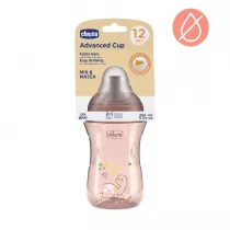 Chicco Kubek niekapek ze somk 266ml brzoskwiniowy 12m+