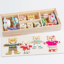 Zabawka edukacyjna drewniana Misie Macyszyn Toys