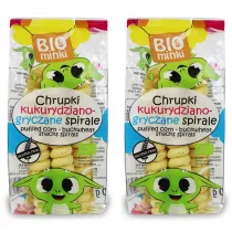 Biominki Chrupki kukurydziano-gryczane spirale bezglutenowe Zestaw 2 x 60 g Bio