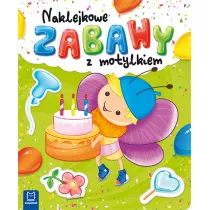 Naklejkowe zabawy z motylkiem. Odklejam i naklejam