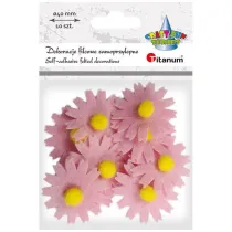 Titanum Filcowe dekoracje 3D kwiaty jasnorowe 10 szt.