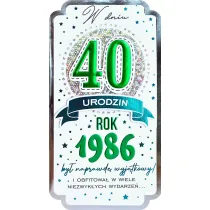 Kukartka Karnet Urodziny 40