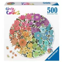 Puzzle okrge 500 el. Circle of Colors. Paleta kolorw. Kwiaty Ravensburger