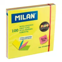 Milan Karteczki samoprzylepne Fluo 76 x 76 mm 100 szt.