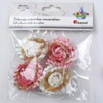 Titanum Dekoracje samoprzylepne materia�owe r�e 4 szt