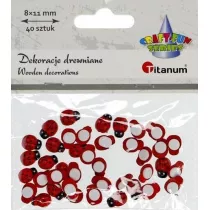Titanum Dekoracje samoprzylepne 3D biedronki 8 x 11 mm 40 szt.