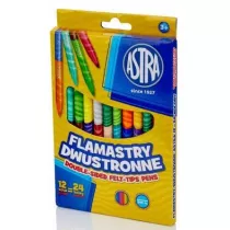 Astra Flamastry dwustronne 24 kolory