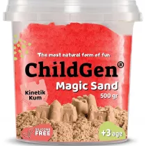 Piasek kinetyczny naturalny czerwony 500g ChildGen