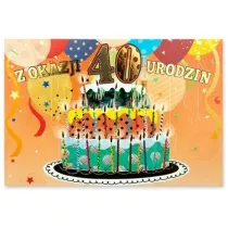 Pan Dragon Karnet B6 Urodziny 40