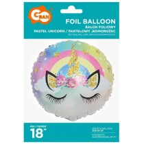 Godan Balon foliowy pastelowy jednoro�ec 45cm