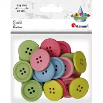 Guziki drewniane o �rednicy 20 mm TITANUM CRAFT-FUN SERIES