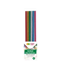 Klej do pistoletu na gor�co brokatowy 7mmx200mm blister 6szt. Happy Color