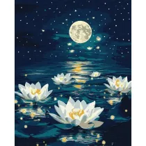 Ideyka Malowanie po numerach - Lotos pod po�wiat� 40x50cm
