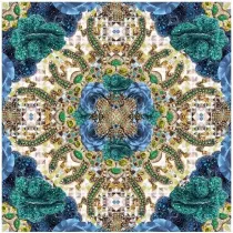 Karnet kwadrat z kopert Blue Precious Rose