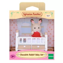 Sylvanian Dziecko krlikw z czekoladowymi uszami z eczkiem