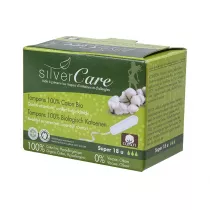 Silver Care Organiczne baweniane tampony Super bez aplikatora 14 szt.