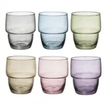 Secret de Gourmet Komplet kolorowych szklanek 6 x 280 ml