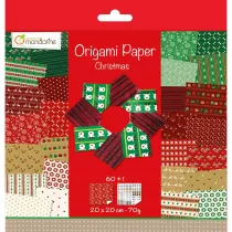 Avenue Mandarine Papier origami Christmas 20 x 20 cm 60 kartek