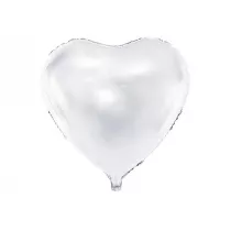 Balon foliowy Serce 61cm biay