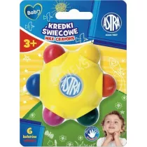 Kredki wiecowe Astra Baby gwiazdki 6 kolorw 6 szt.