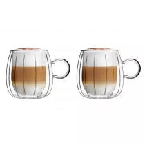 Vialli Design Komplet szklanek z uchem Tulip 8814 2 x 350 ml