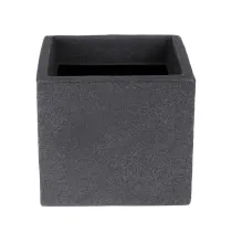 ProGarden Donica ogrodowa Kubus antracyt 20x18 cm Nowoczesna, kwadratowa osonka na kwiaty wykonana z mocnego tworzywa imitujcego kamie cementowy o wysokoci 18 cm, boki 20x20 cm