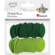 Titanum Naklejki piankowe licie zielone 50 szt.