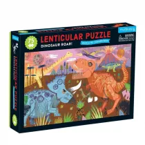 Puzzle soczewkowe z ruchomym obrazkiem 3D Dinozaury 5+ Mudpuppy