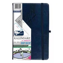Kalendarz 2026/2028 18 m-cy. Hip hop A5 tygodniowy granatowy
