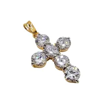 Zawieszka Krzy�yk z Cyrkoniami 34x23mm