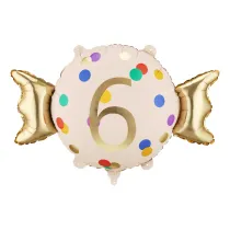 PartyDeco Balon foliowy Cukierek   6  , 61x37 cm, mix  1 op. / 1 szt.