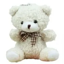 Leantoys Brelok pluszowy biay 8cm
