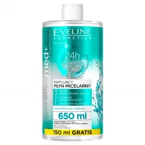 Eveline Cosmetics Facemed+ matujcy pyn micelarny 3w1 650 ml